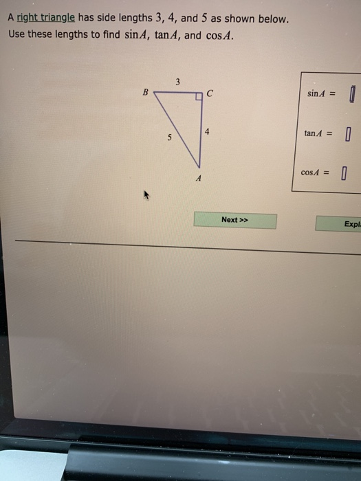 Solved A Right Triangle Has Side Lengths 3 4 And 5 As Chegg Com