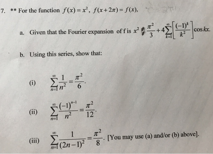 Solved For The Function F X X 2 F X 2 Pi F X A Chegg Com