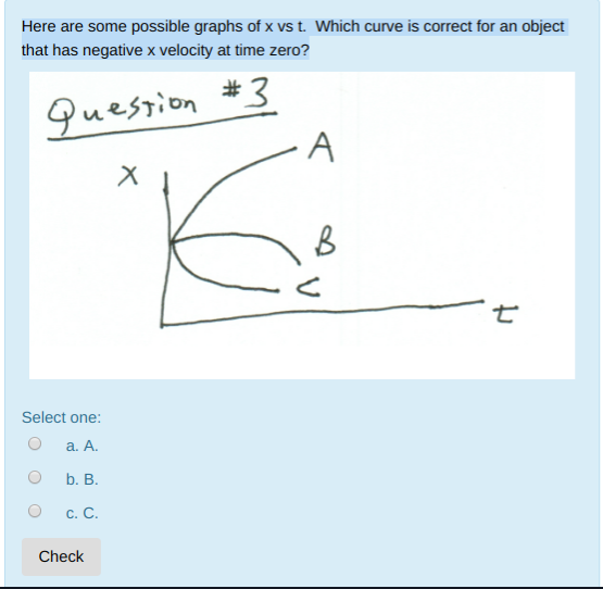 Solved Here Are Some Possible Graphs Of X Vs T Which Cur Chegg Com