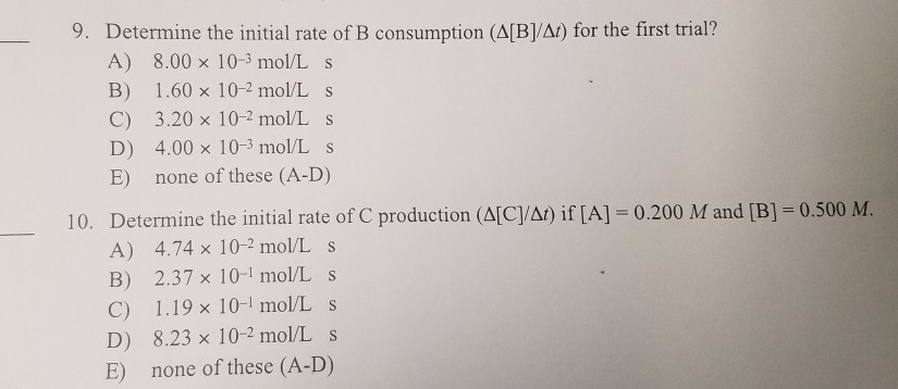 Solved A General Reaction Written As A 2b C 2d Is Studi Chegg Com