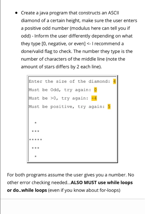 Solved 4 While Loops Create A Java Program That Asks On Chegg Com