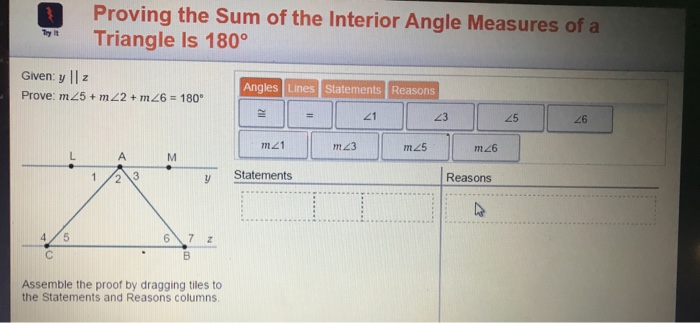 Solved Proving The Sum Of The Interior Angle Measures Of