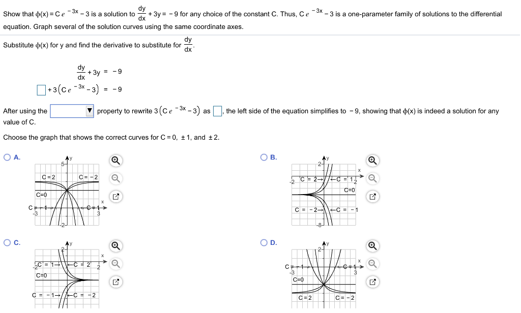 Solved show that h)-Ce -3X -3 is a soo y 9 for any choice of 