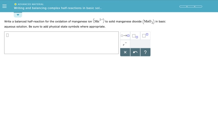 O Advanced Material Writing And Balancing Complex Chegg Com