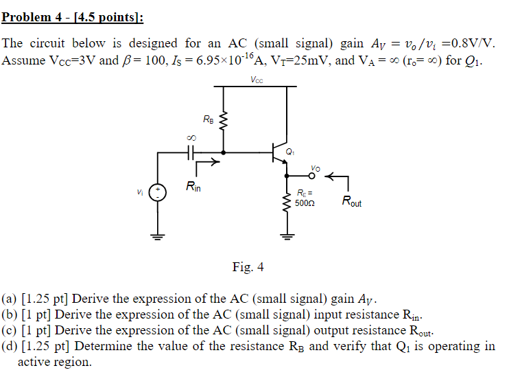 Solved Problem 4 4 5 Pointsl The Circuit Below Is Des Chegg Com