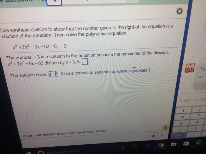 Solved Use Synthetic Division To Show That The Number Giv Chegg Com