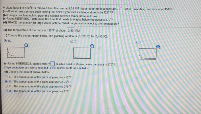 A Pizza Baked At 450 Degree F Is Removed From The Chegg Com