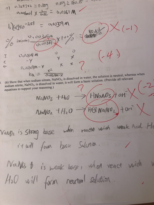 Solved 3g 6 Show That When Sodium Nitrate Nano Is Chegg Com