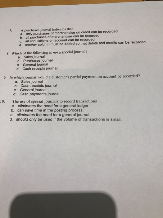 Solved Chapter 7 Name Multiple Choice Questions 1 Posti Chegg Com
