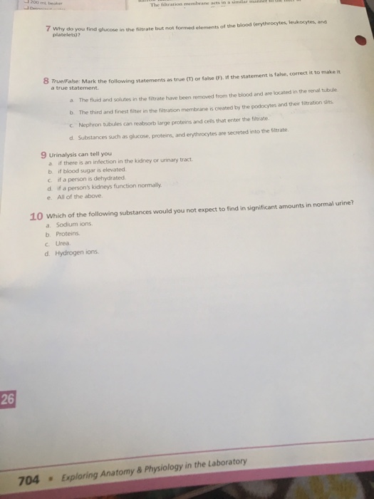 Solved 1200 Mt Beake Plateletsyo. U Find Glucose In The F