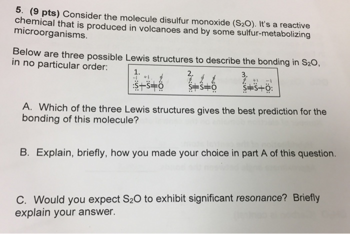 s2o lewis structure resonance