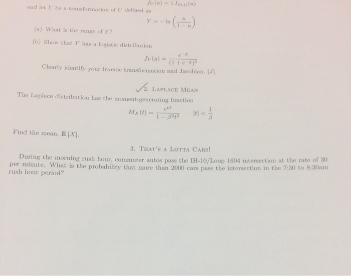 Solved The Laplace Distribution Has The Moment Generating Chegg Com