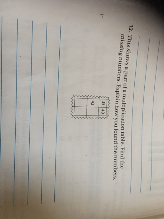 explain numbers 35 Of A 13. F A Part This Table. Solved: Shows Multiplication