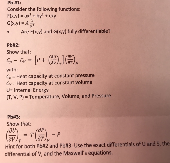 Solved Pb 1 Consider The Following Functions G X Y Chegg Com