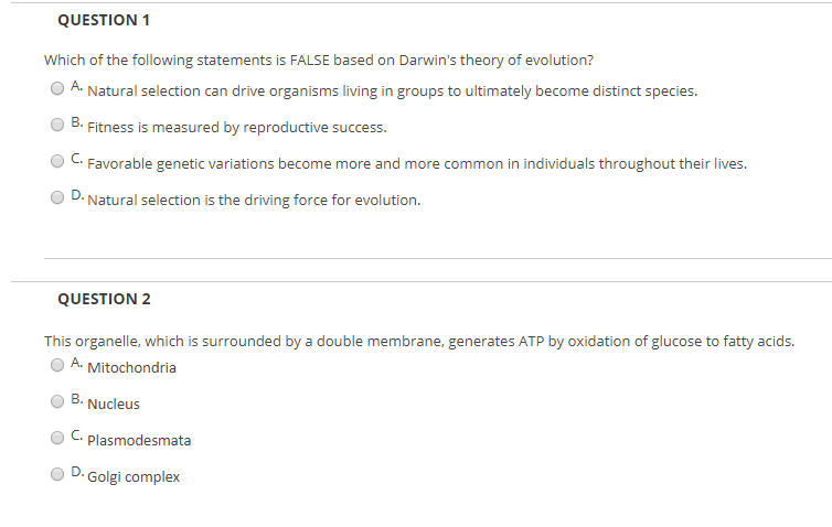 Question 1 Which Of The Following Statements Is False Chegg 