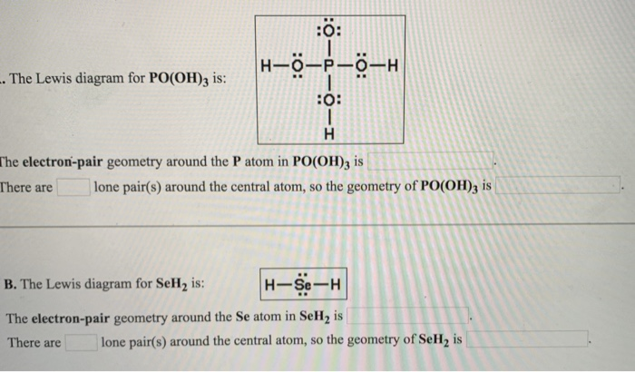 Solved The Lewis Diagram For Po Oh 3 Is The Electron P Chegg Com