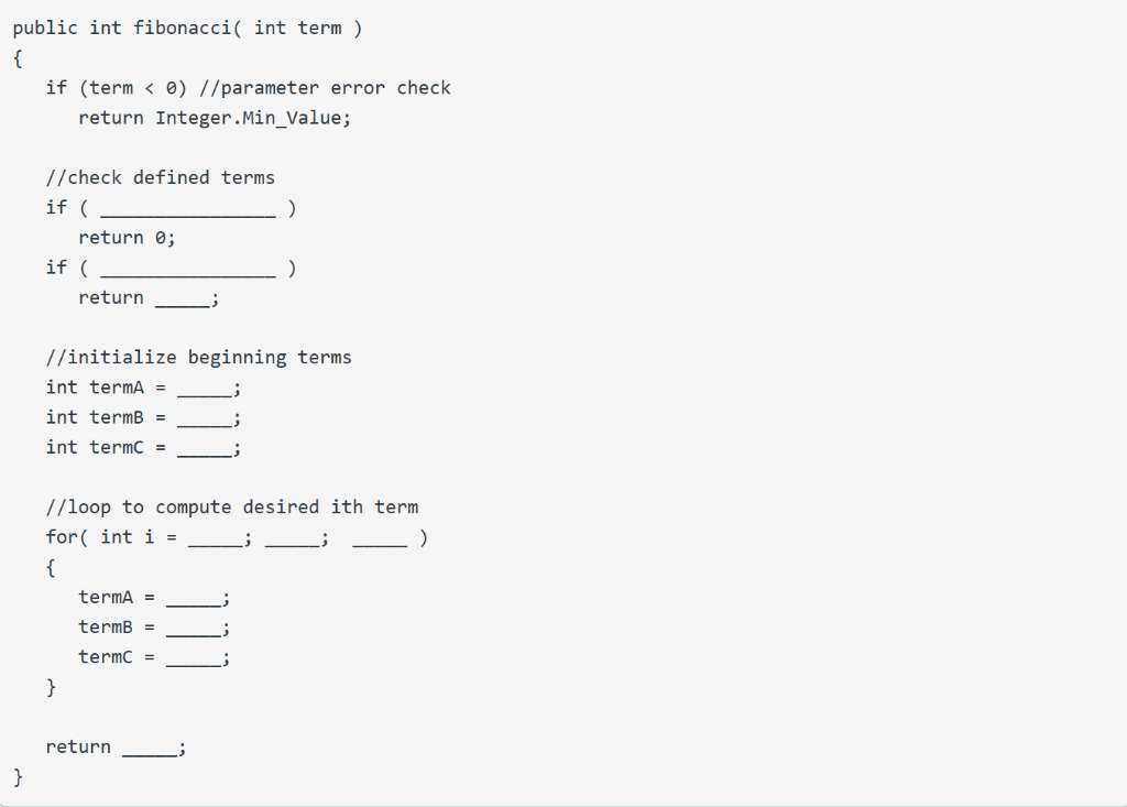 Solved Java Mathematics Fibonacci Sequence Numbers Following Integer Sequence 0 1 1 2 3 5 8 13 21 Q