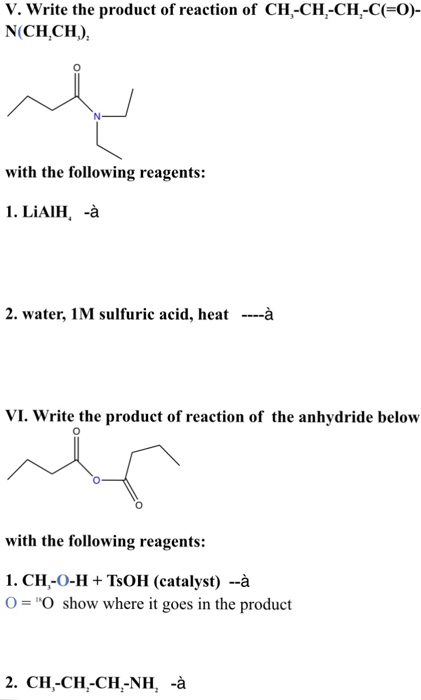 Solved 1 Write The Product Of Reaction Of Ch3 Ch2 Ch2 C Chegg Com