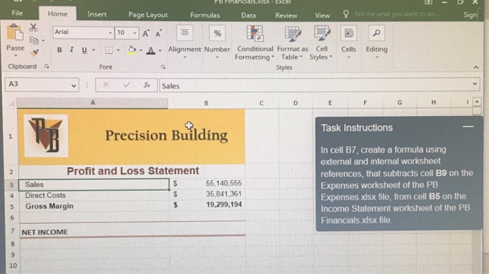 Solved File Home Insert Page LayoutFormulas Data Review View | Chegg.com
