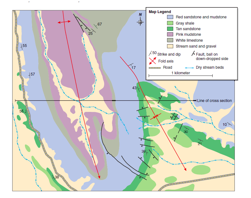 Solved Part A Geologic Maps Anticlines And Synclines F Chegg Com