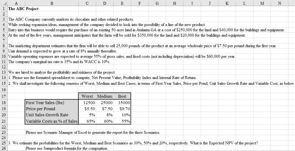 Solved I Need You To Work This Assignment Out Using Excel Chegg Com