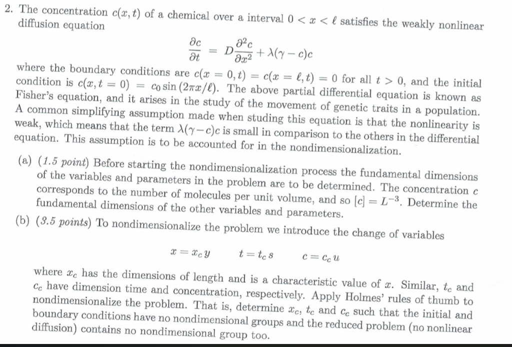 2 The Concentration Cxt Of A Chemical Over A I - 