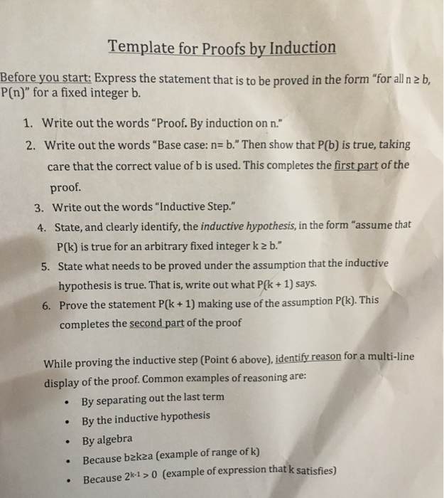 Proof by Induction  STEP Support Programme