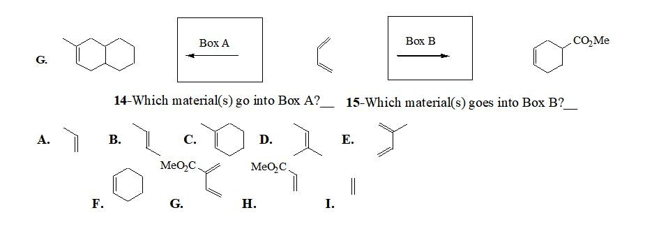 Solved Box A Box B Co Me G 14 Which Material S Go Into Chegg Com