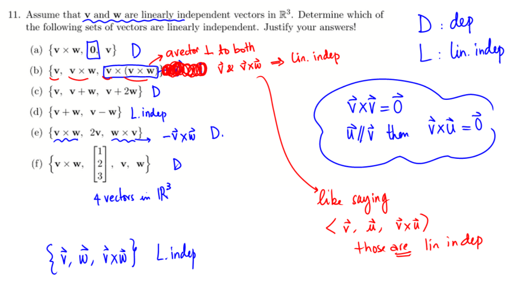 Solved 11 Assume That V And W Are Linearly Independent Chegg Com
