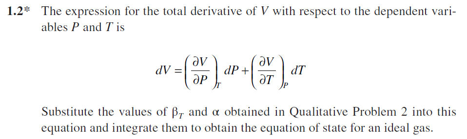 Solved The Expression For The Total Derivative Of V With Chegg Com