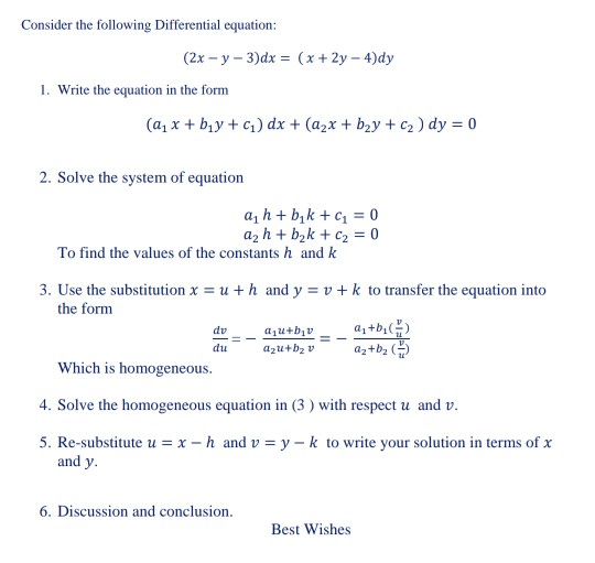 Solved Consider The Following Differential Equation Chegg Com