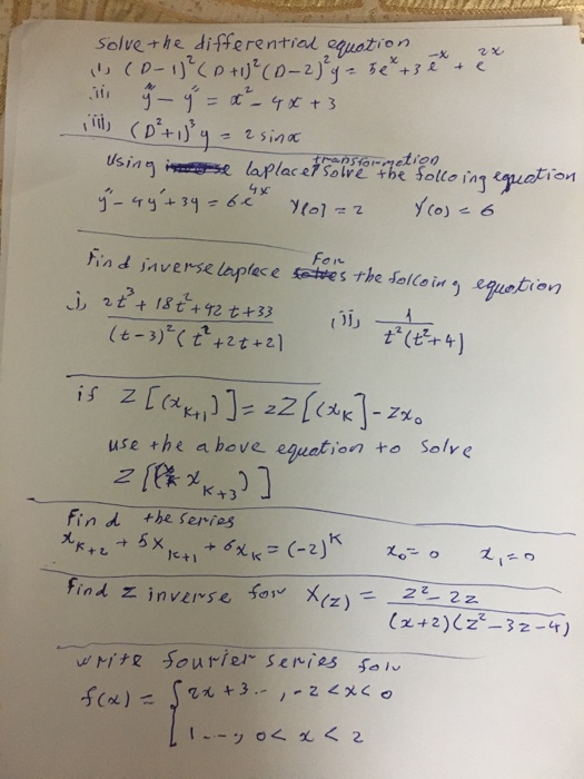 Solved Solve The Differential Equation I D 1 2 D Chegg Com