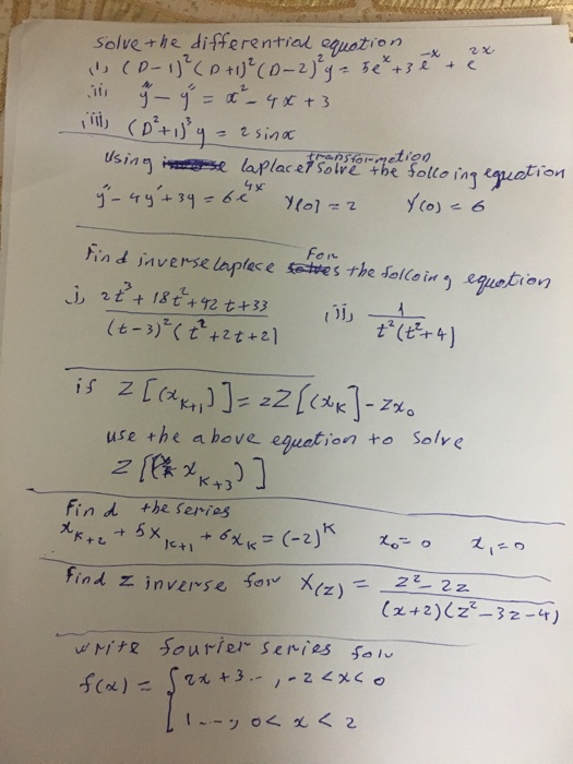 Solve The Differential Equation I D 1 2 D Chegg Com