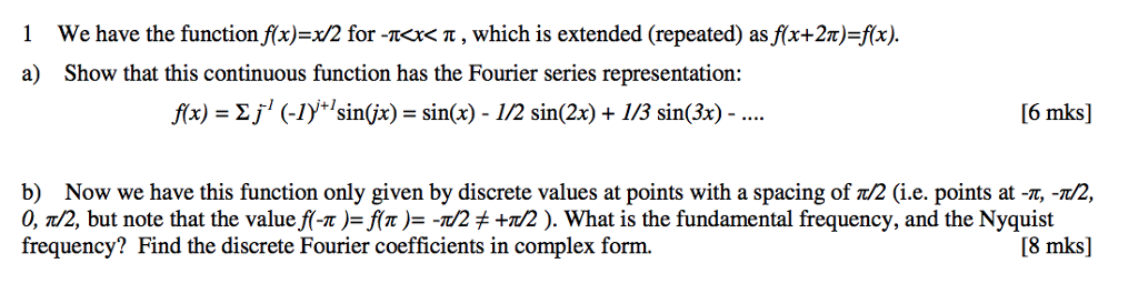 Solved 1 We Have The Function F X X 2 For P Chegg Com