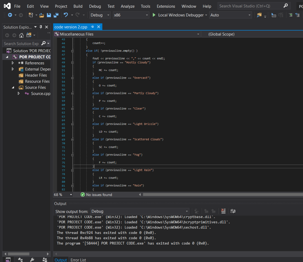 : : File Edit View Project Build Debug Test Analyze Tools Extensions Window Help Search Visual Studio (Ctri+Q) P ▼ぐ. Debug ▼