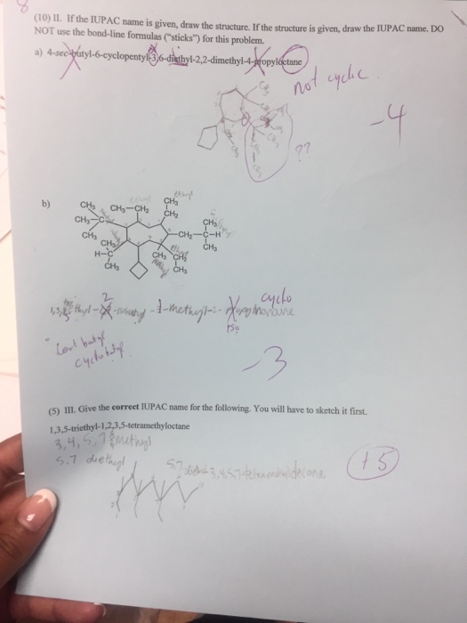 Chemistry Hw Help If The Iupac Name Is Given Draw The Structure If The Structure Is Homeworklib