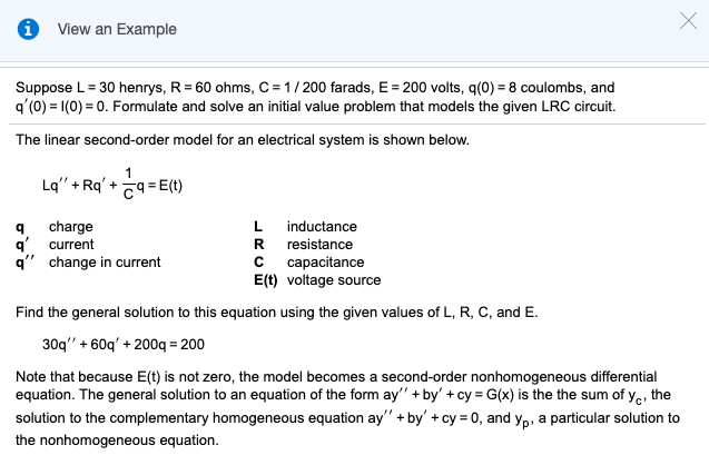 Solved X17 3 25 Question Help Suppose L Henrys R 40 O Chegg Com