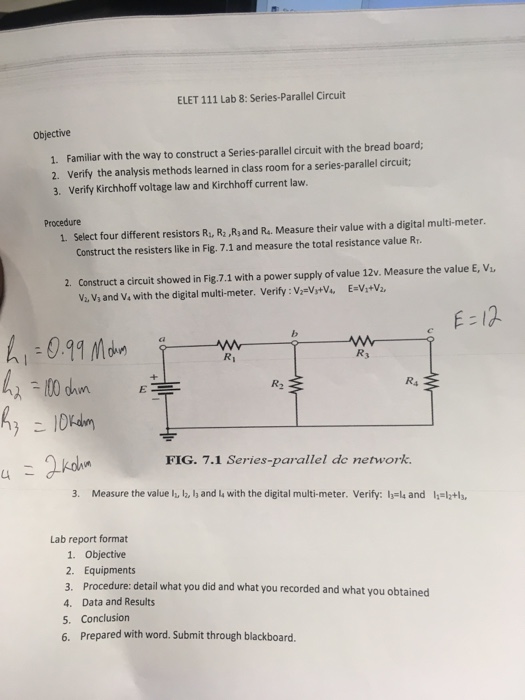 Series Parallel Circuit Objective 1