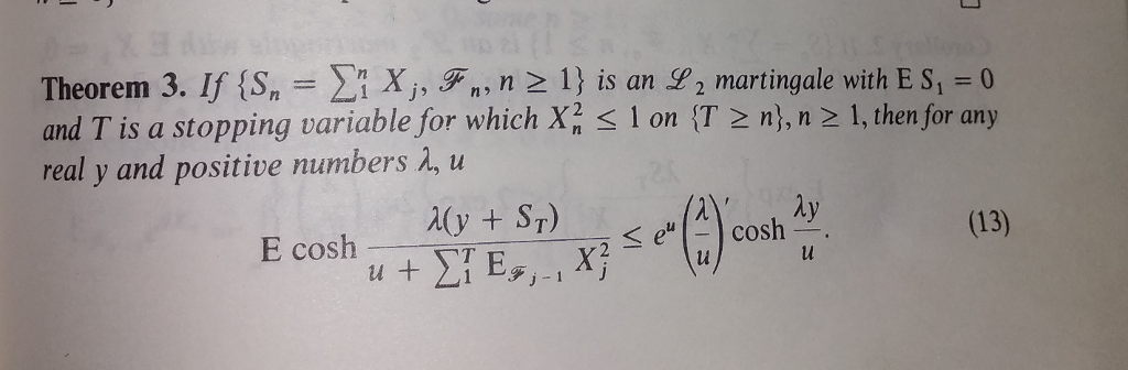 Solved Theorem 3 If Sn Xj F N 2 1 Is An L 2 Marti Chegg Com