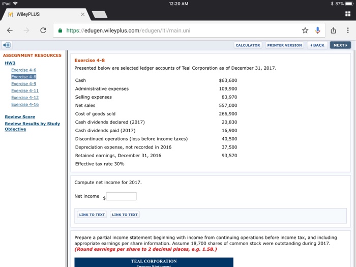 Solved Prepare A Partial Income Statement Beginning With 8683