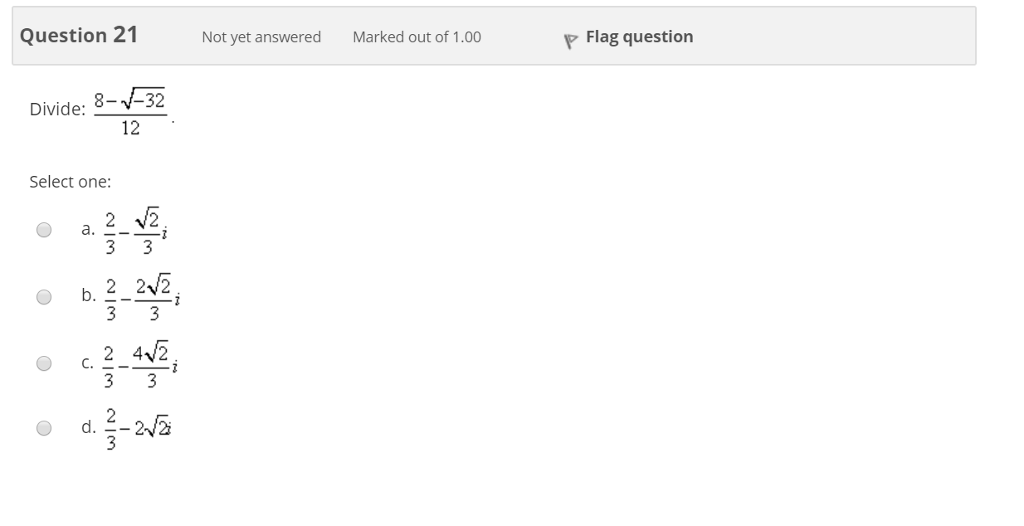 Solved Question 21 Not Yet Answered Marked Out Of 1 00 P Chegg Com