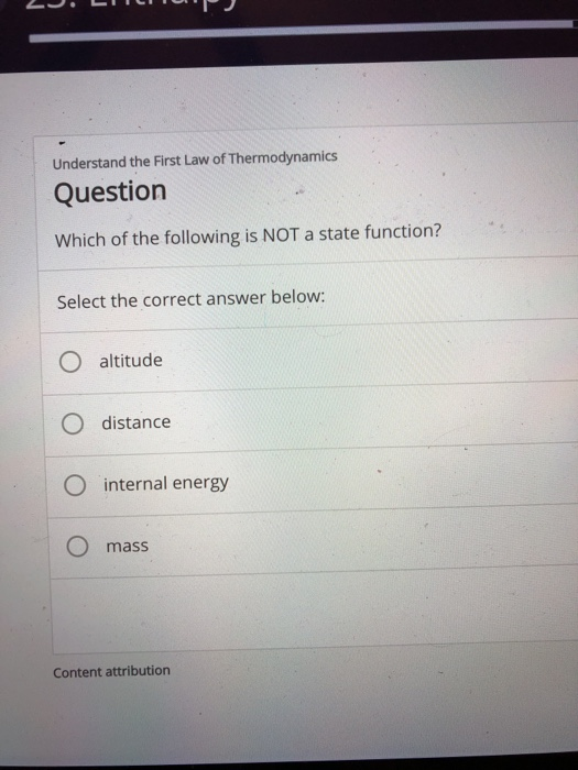 Solved Understand The First Law Of Thermodynamics Question | Chegg.com Solved Understand The First Law Of Thermodynamics Question | Chegg.com