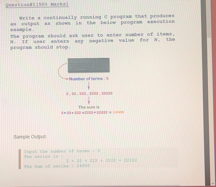 Solved Marks Question 1 50 Write A Continually Running C Chegg Com