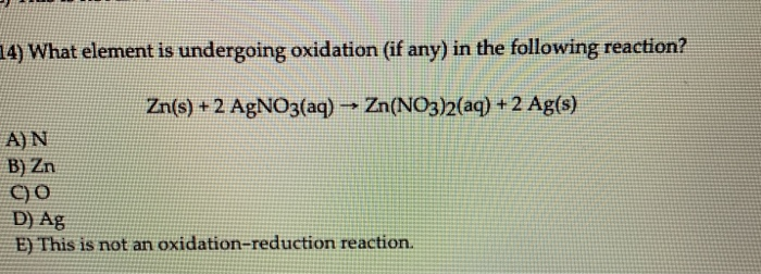 4 What Element Is Undergoing Oxidation If Any In Chegg 