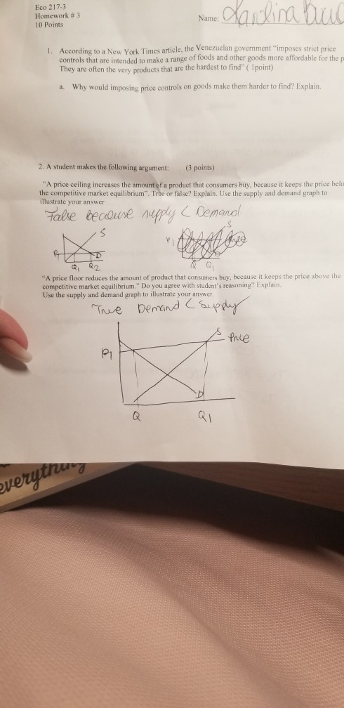 Price Ceilings And Price Floors Homework Answers Pregnancy