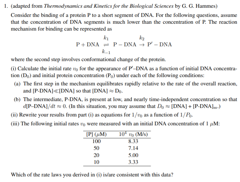 Solved 1 Adapted From Thermodynamics And Kinetics For T - 