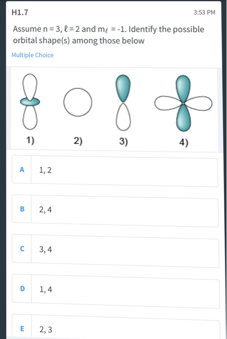 Solved Assume N 3 L 2 And M L 1 Identify The Pos Chegg Com
