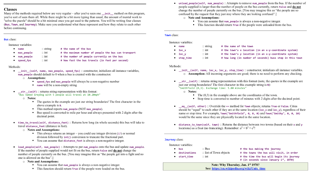 * . unload people(self, nun_people)::Attempts to remove nun people from the bus. If the number of people supplied is larger t