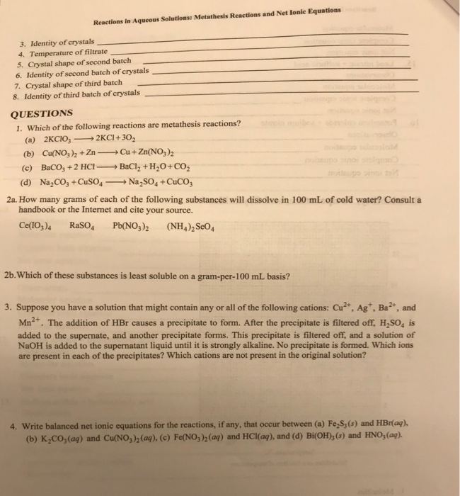 Cuso4 + bacl2 net ionic equation picture