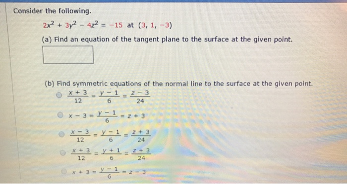 Solved Consider The Following 2x 2 3y 2 4z 2 15 At Chegg Com